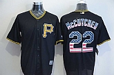 Pittsburgh Pirates #22 Andrew McCutchen Black USA Flag Fashion Stitched Baseball Jersey,baseball caps,new era cap wholesale,wholesale hats